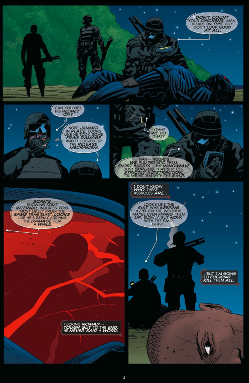 Illustration for article titled Read a seven-page preview of the finale of the Crysis comic book
